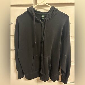Wild Fable Black Zip-Up Sweater